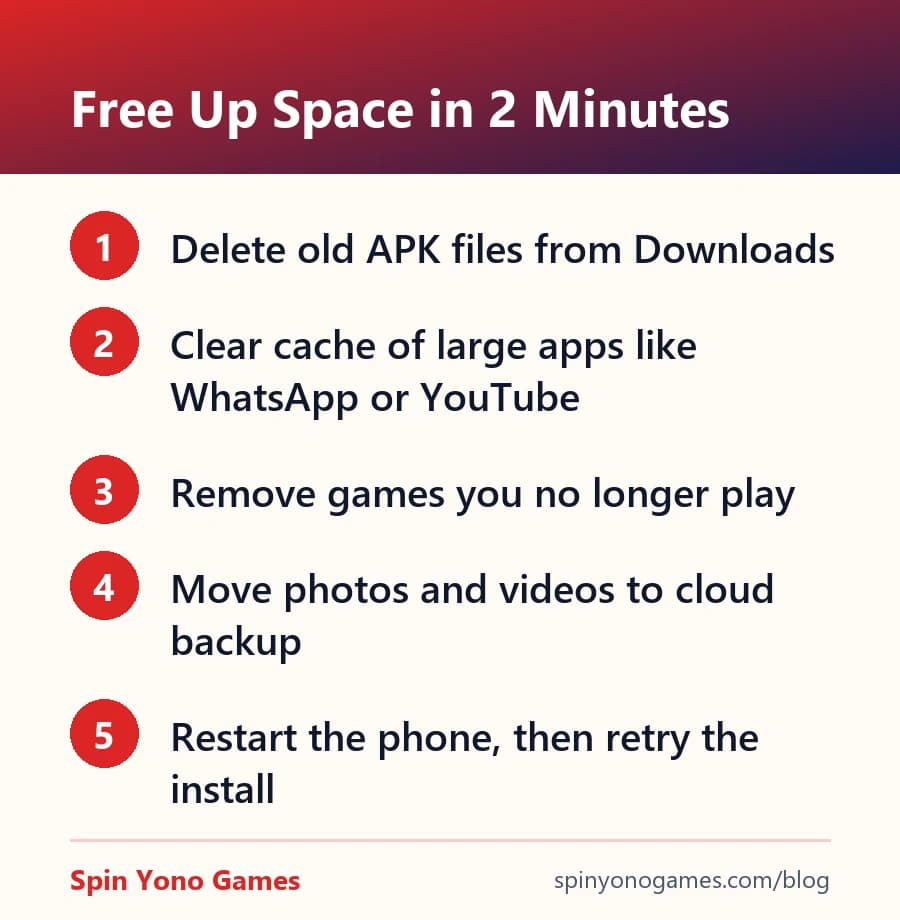 Five quick ways to free up storage on an Android phone